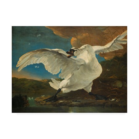 Jan Asselijn 'The Threatened Swan' Canvas Art,14x19